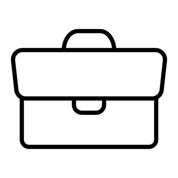 Briefcase Icon Business Bag Icon Suitcase Portfolio Symbol Linear Style — Stok Vektör