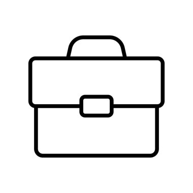 Briefcase icon. Business bag icon. Suitcase, portfolio symbol, linear style pictogram isolated on white.
