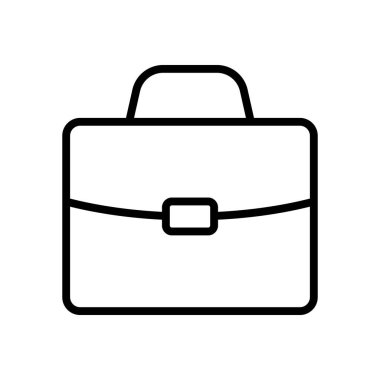 Briefcase icon. Business bag icon. Suitcase, portfolio symbol, linear style pictogram isolated on white.