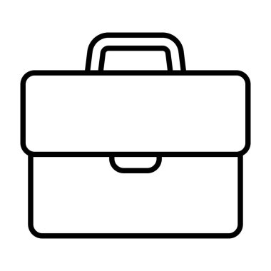 Briefcase icon. Business bag icon. Suitcase, portfolio symbol, linear style pictogram isolated on white.
