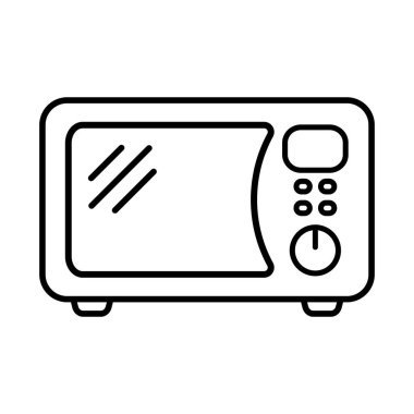Microwave oven icon. Kitchen appliance icon. Simple microwave oven icon for templates, web design and infographics.