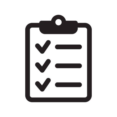 Clipboard and checklist icon. Project management, questionnaire line icon. To do list vector icon for web site and app design.