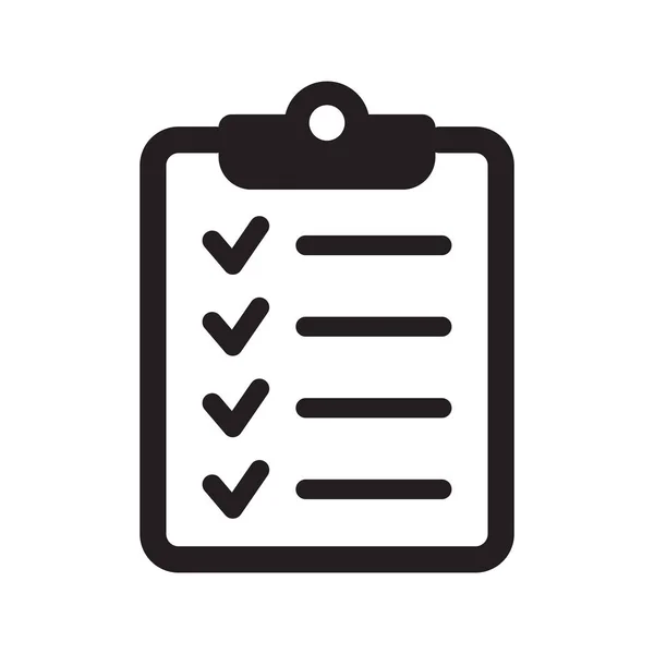 Clipboard Checklist Icon Project Management Questionnaire Line Icon List Vector — Vector de stock