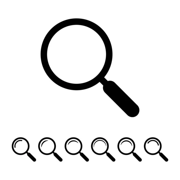 Magnifying Glass Icon Search Icon Vector Magnifier Loupe Sign — Stock vektor