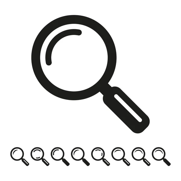 Magnifying Glass Icon Search Icon Vector Magnifier Loupe Sign — Stock vektor