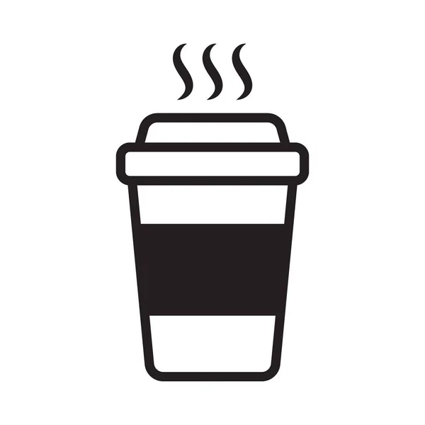 Kahve Fincanı Vektör Ikonu Kağıt Kahve Fincanı Simgesi Beyaz Arkaplanda — Stok Vektör