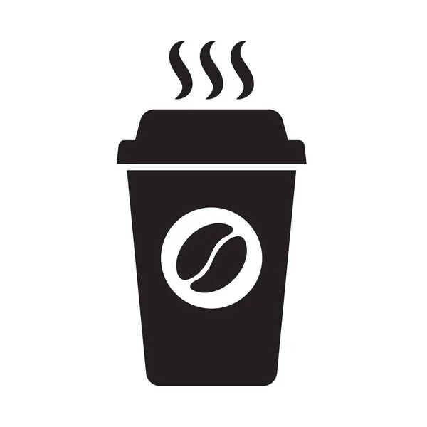 Εικονίδιο Φορέα Φλιτζάνι Καφέ Εικονίδιο Κύπελλο Καφέ Χαρτί Απομονώνονται Λευκό — Διανυσματικό Αρχείο