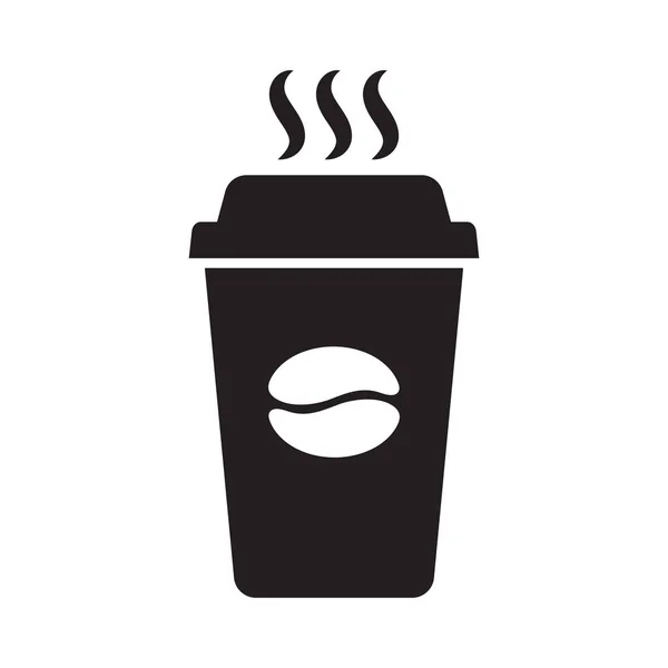 Icona Vettore Tazza Caffè Carta Icona Tazza Caffè Isolato Sfondo — Vettoriale Stock