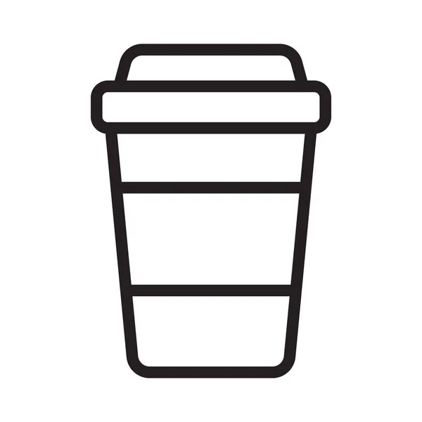 Coffee Cup Vector Icon Paper Coffee Cup Icon Isolated White — Stock Vector