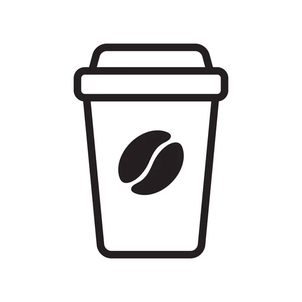 Kaffeetassen Vektorsymbol Vorhanden Papier Kaffeetasse Symbol Isoliert Auf Weißem Hintergrund — Stockvektor
