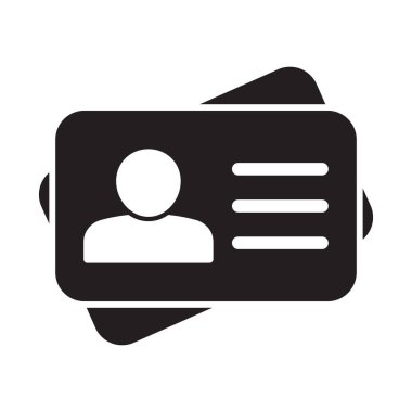 Id card icon. Id card badge icon. Identification card, driver's license icon. Vector illustration.