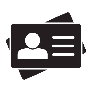 Id card icon. Id card badge icon. Identification card, driver's license icon. Vector illustration.