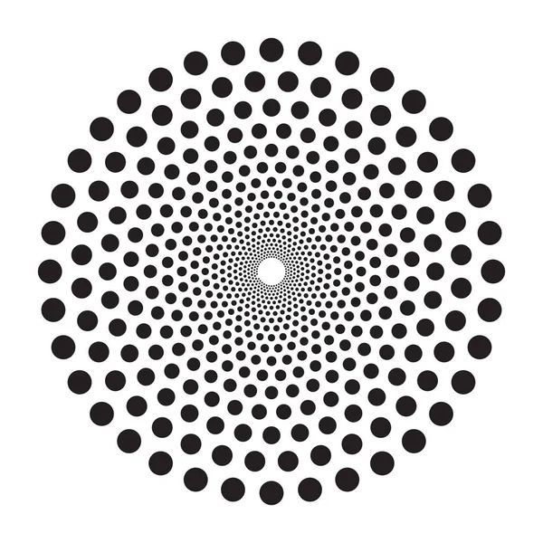 Prickig Spiral Solrosfrö Form Vektor Illustration — Stock vektor