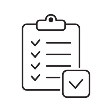 Clipboard and checklist icon. Project management, questionnaire icon. To do list vector icon for web site and app design.