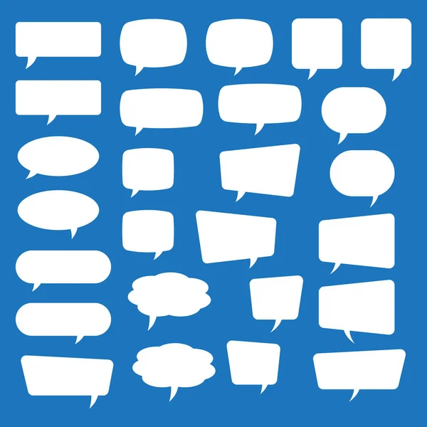スピーチの泡のセット 空白の空のベクトルホワイトスピーチバブル 漫画バルーンワードデザイン — ストックベクタ