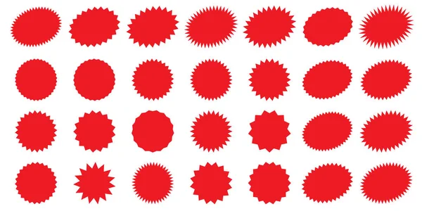 一套红星 防晒霜徽章 设计元素 最适合销售的贴纸 价格标签 质量标识 白色背景上孤立的平面矢量图解 — 图库矢量图片