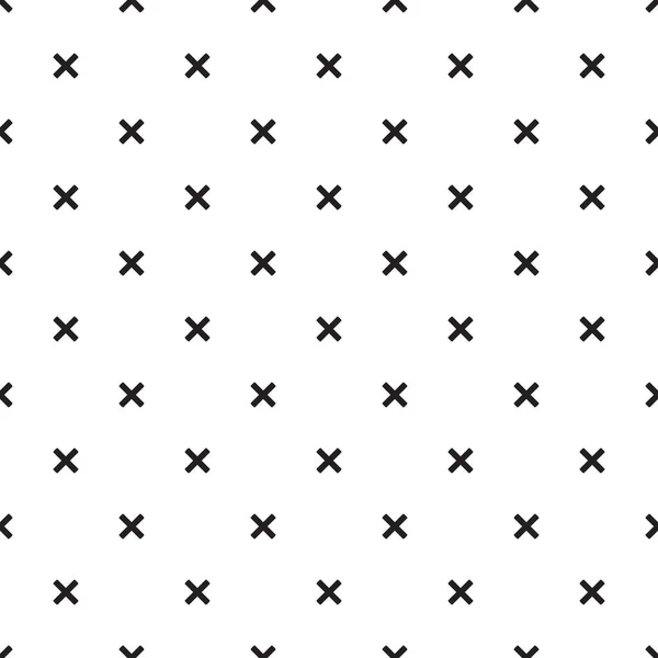 矢量无缝交叉模式 无尽的黑白质感 几何装饰背景摘要 — 图库矢量图片