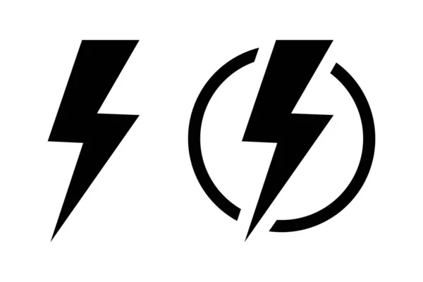 Ikona Blesku Symbol Elektrické Energie Energetická Značka Vektorová Ilustrace — Stockový vektor