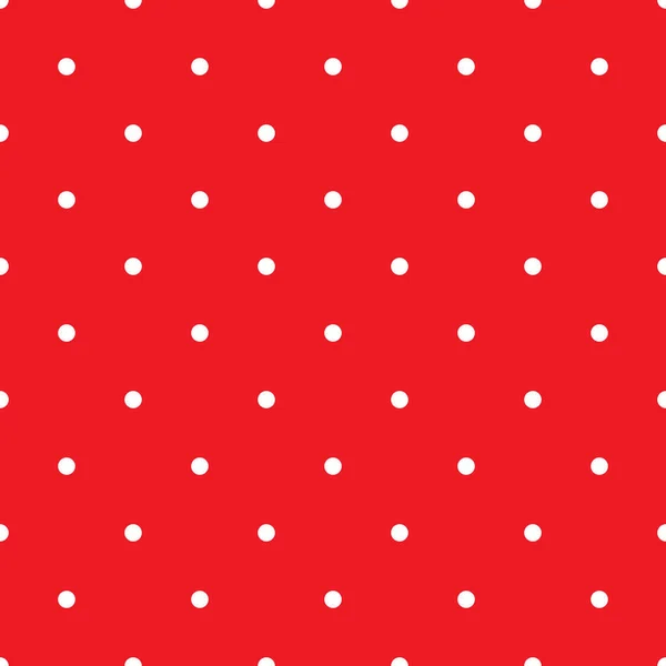 红色波尔卡点无缝图案 复古纹理的圣诞节背景 Www 剪贴簿 派对或婴儿淋浴邀请函和婚礼卡片 红色背景上的白色圆点 — 图库矢量图片
