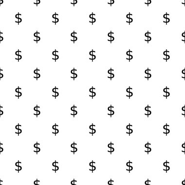 Dolarlık işaretli kusursuz desen. Sonsuz vektör arkaplanı.