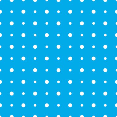 Polka noktasız desen, açık mavi nokta vektör arkaplan.