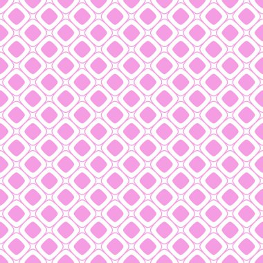 Kare şeklinde pembe, pürüzsüz bir desen. Damalı kiremit deseni, pembe ve beyaz duvar kağıdı arkaplanı.