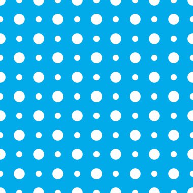 Polka noktasız desen, açık mavi nokta vektör arkaplan.