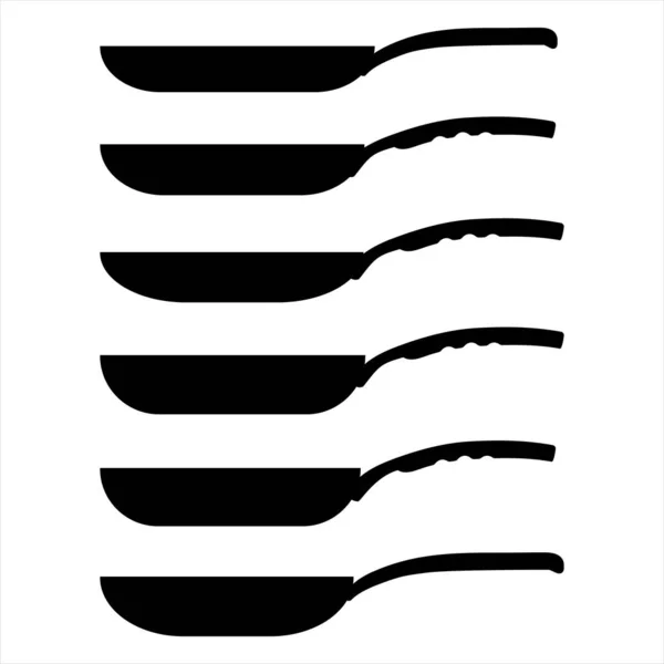 Bratpfanne Vektorsymbol Bratpfanne Vereinzelt Anzeichen — Stockvektor