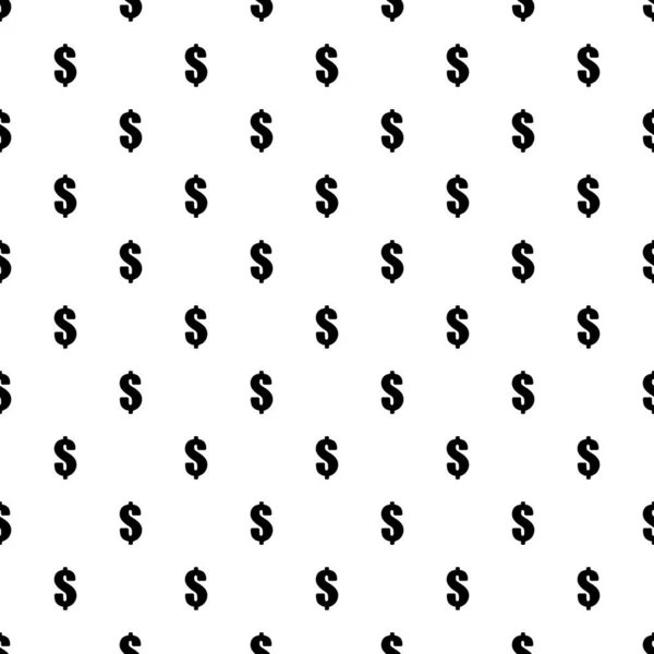 Seamless Pattern Dollar Sign Endless Vector Background — Stock Vector
