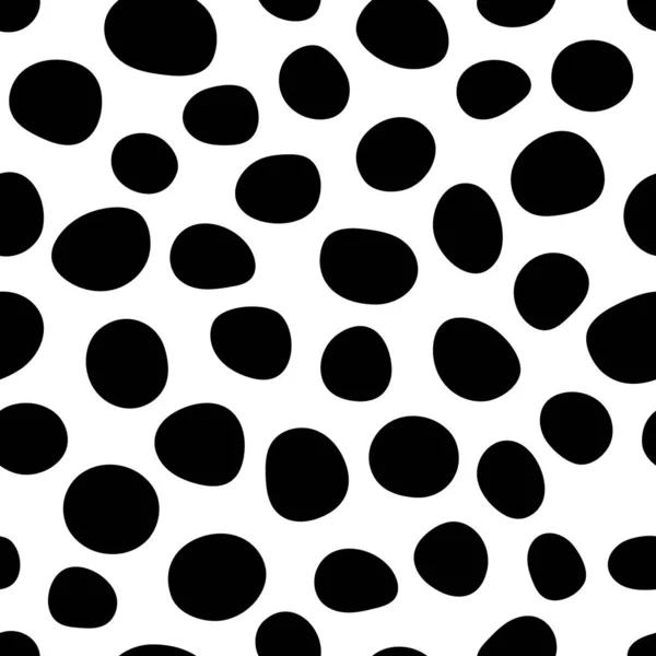 Seamless Abstract Pattern Black Shabby Spots White Background Vector Geometric — Stock Vector