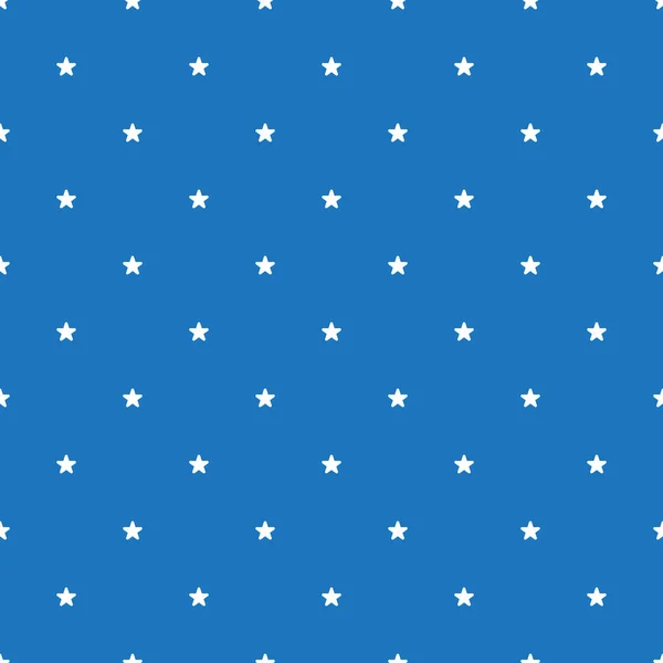 Stars Seamless Pattern Stars Pretty Blue Background Vector Retro Seamless — Stock Vector