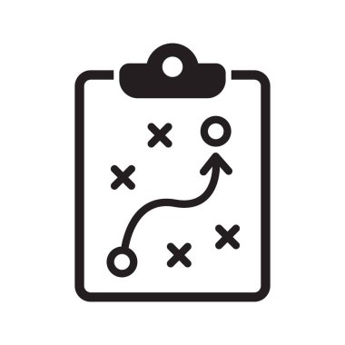 Stratejik planlama ikonu. Vektör illüstrasyonu.