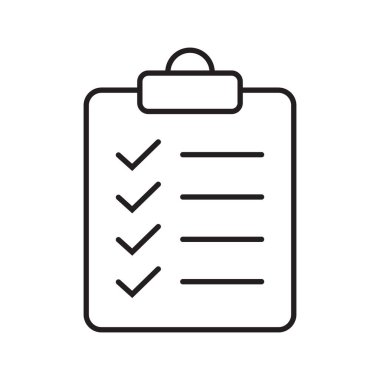 Pano satırı simgesi. Web sitesi ve uygulama tasarımı için işaretleme listesi işareti.