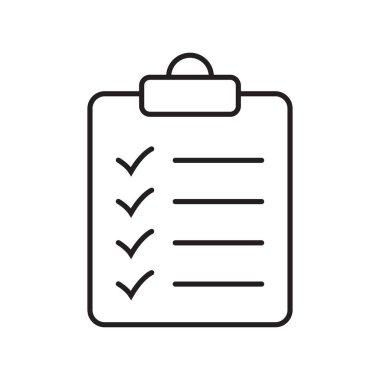 Pano satırı simgesi. Web sitesi ve uygulama tasarımı için işaretleme listesi işareti.