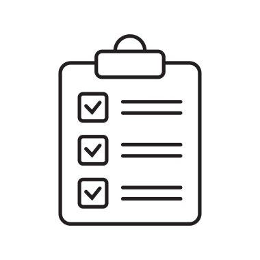 Pano satırı simgesi. Web sitesi ve uygulama tasarımı için işaretleme listesi işareti.