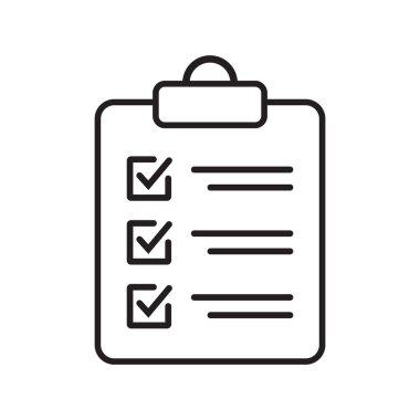 Pano satırı simgesi. Web sitesi ve uygulama tasarımı için işaretleme listesi işareti.