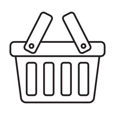 Alışveriş sepeti simgesini - vektör çizim