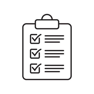 Pano satırı simgesi. Web sitesi ve uygulama tasarımı için işaretleme listesi işareti.