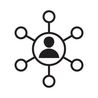 Bağlantı simgesi vektosu. Beyaz arkaplanda vektör simgesi izole edildi.