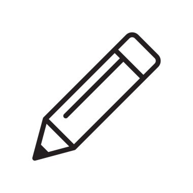 Kalem simgesi, vektör izole illüstrasyon.