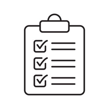 Pano satırı simgesi. Web sitesi ve uygulama tasarımı için işaretleme listesi işareti.