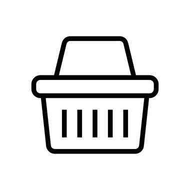 Alışveriş sepeti simgesini - vektör çizim