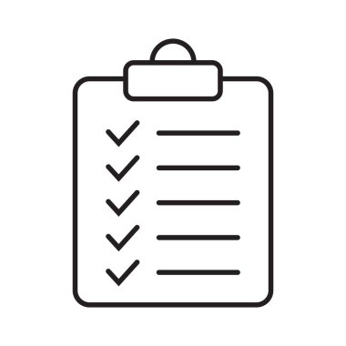 Pano satırı simgesi. Web sitesi ve uygulama tasarımı için işaretleme listesi işareti.