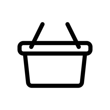 Alışveriş sepeti simgesi, vektör illüstrasyonu.