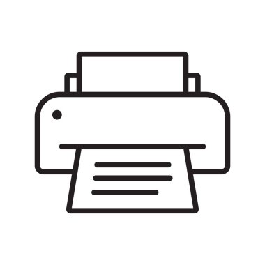 Printer icon on white background. Vector illustration. clipart