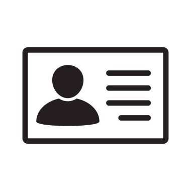 Kimlik kartı simgesi koleksiyonu. Çalışan katip kartı, ehliyet, kimlik kartı, personel kimlik kartı sembolü. Web sitesi ve mobil uygulama için tasarım.