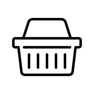 Alışveriş sepeti satırı simgesi - vektör çizim