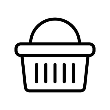 Alışveriş sepeti satırı simgesi - vektör çizim