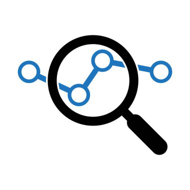 İş analiz ikonu vektör illüstrasyonu, Pazarlama Araştırma simgesi. Finans izleme sembolü.