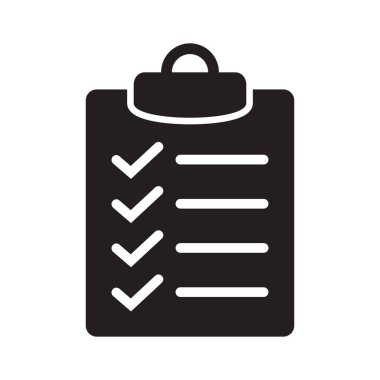 Pano simgesi. Web sitesi ve uygulama tasarımı için işaretleme listesi işareti.